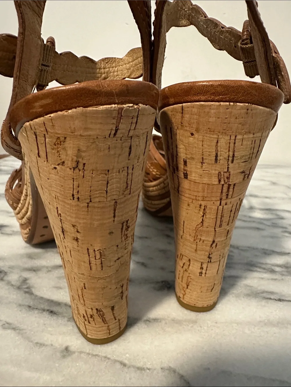 Frye Lena Leaf Ankle Platform Sandals women’s sz 9.5